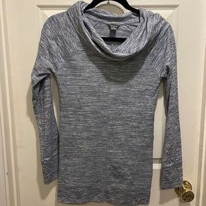 Eddie Bauer Waffle Knit Cowl Neck Thermal Top